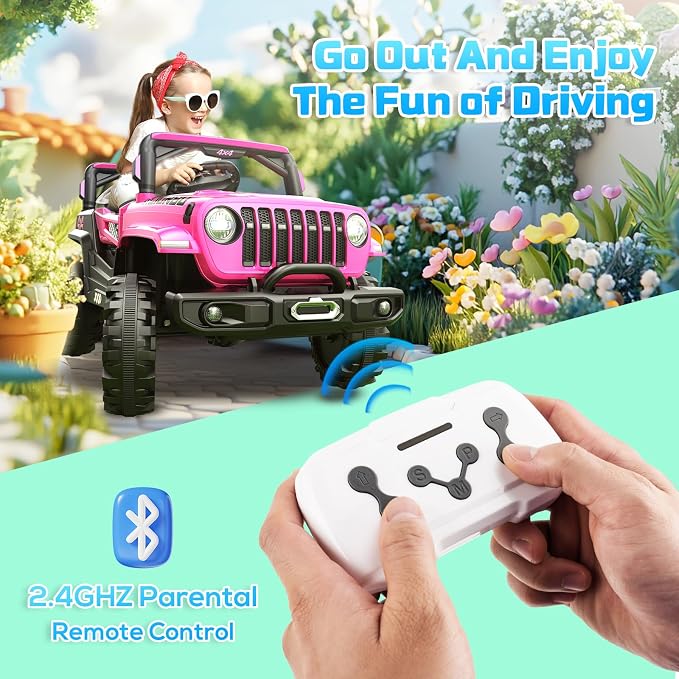 SEALIGHT 12V Kids Ride On Truck Car w/Parent Remote Control, 4 * 380W Motors - Image 3