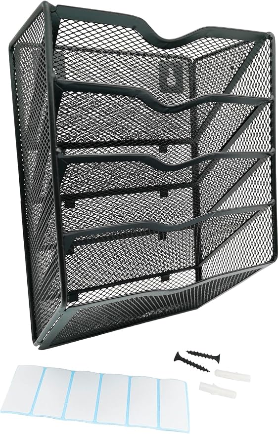 5-Tier Wall Mount All Metal Sandpaper Organizer, Hanging Sandpaper Storage Rack - Image 2