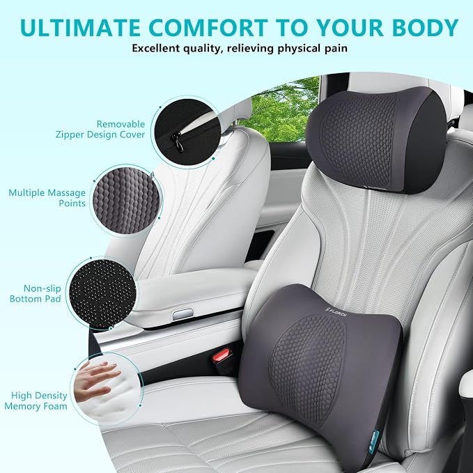 FLORICH Lumbar Support with Car headrest Back Pillow - Image 3