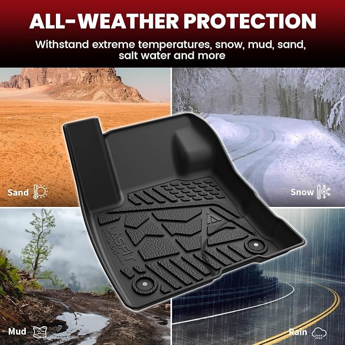 LASFIT Floor Mats for Ford Maverick 2022-2025 All Weather Car Floor Pretoctor - Image 7
