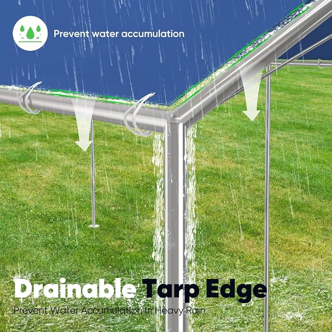 Quictent 10x20 ft Heavy Duty Car Canopy Galvanized Frame Carport Outdoor Party - Image 5