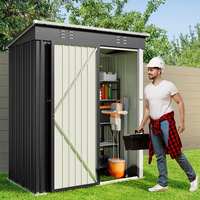 Gizoon 5 'x 3'Outdoor Storage Shed - Image 2