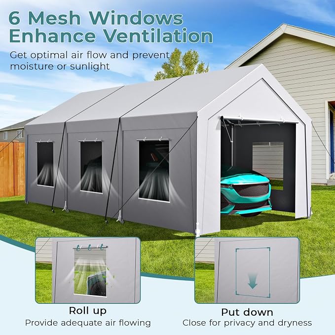 Carport 10x20 ft Heavy Duty, Car Port - Image 4