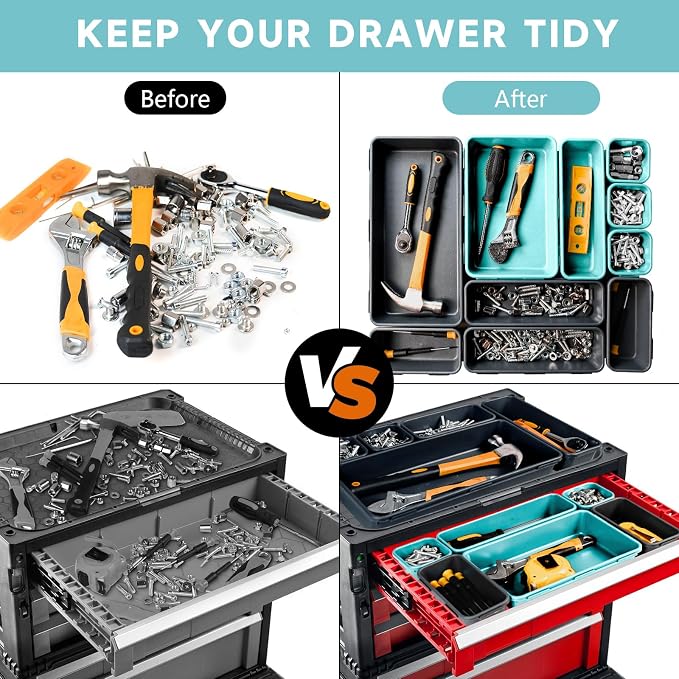 Tool Box Organizer Tray, Toolbox Desk Drawer Organizer, Tool Box Tray, Toolbox - Image 4