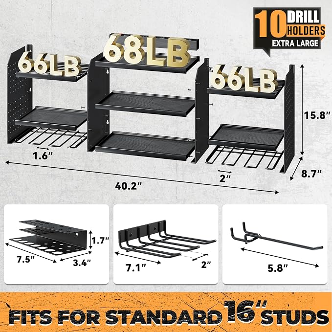 Upgrade Large Power Tool Organizer Wall Mount - Image 2