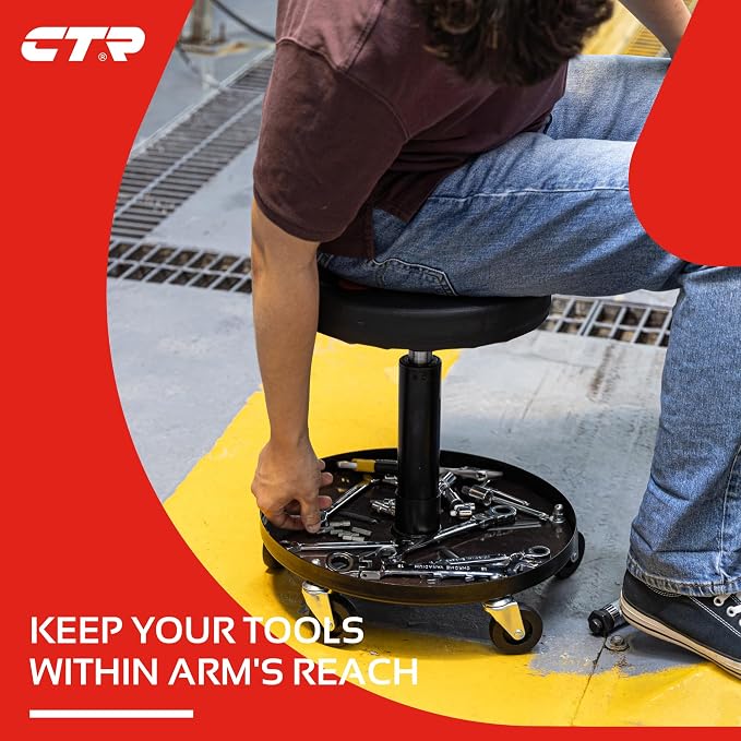 CTR Rolling Mechanic Shop Stool - Image 9