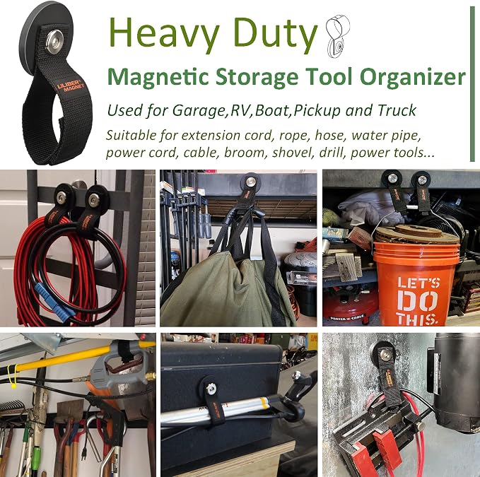 ULIBERMAGNET Strong Magnetic Hooks, Heavy Duty Magnetic Storage Tool Organizer - Image 6