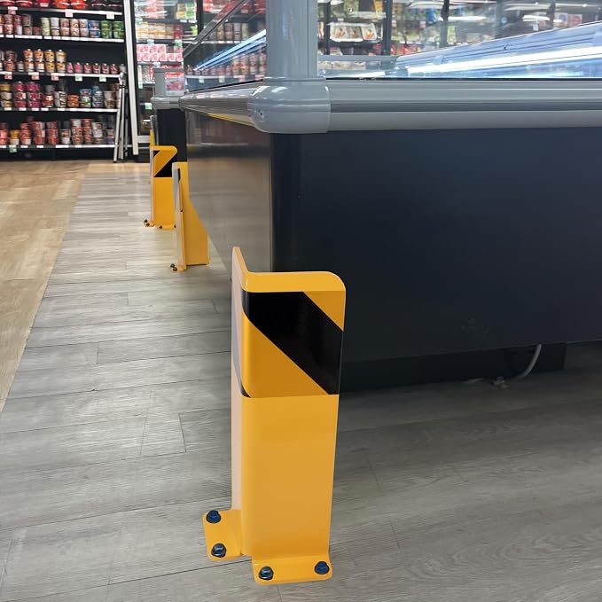 Heavy Duty Pallet Rack Post Protectors – 4-Pack Steel Column Guards - Image 2