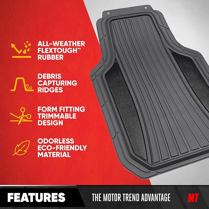 Motor Trend ChromeTech Car Floor Mats Full Set - Image 2