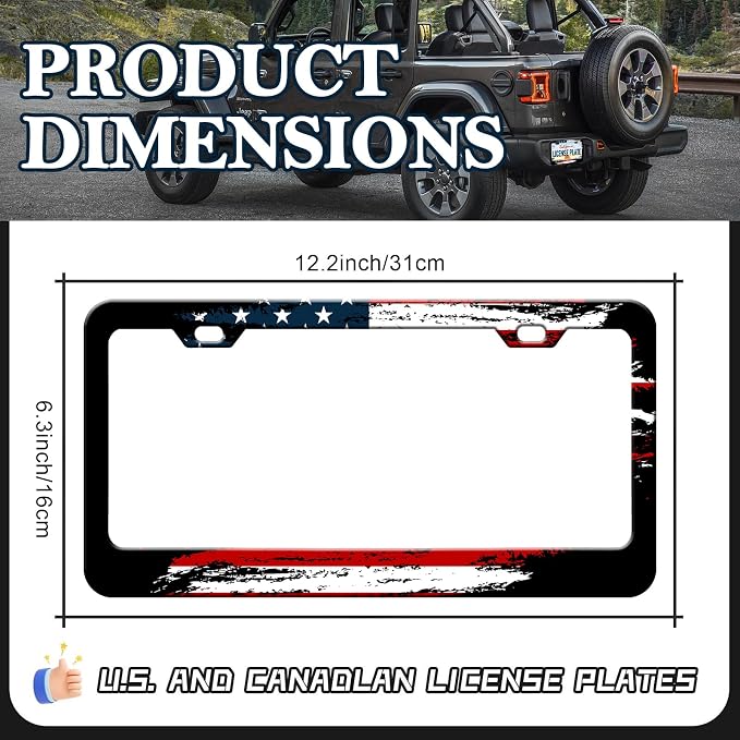 American Flag License Plate Frames - Image 2