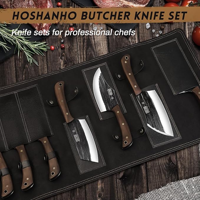 Butcher Knife Set, Hand Forged Butcher Chef Knife Set - Image 5