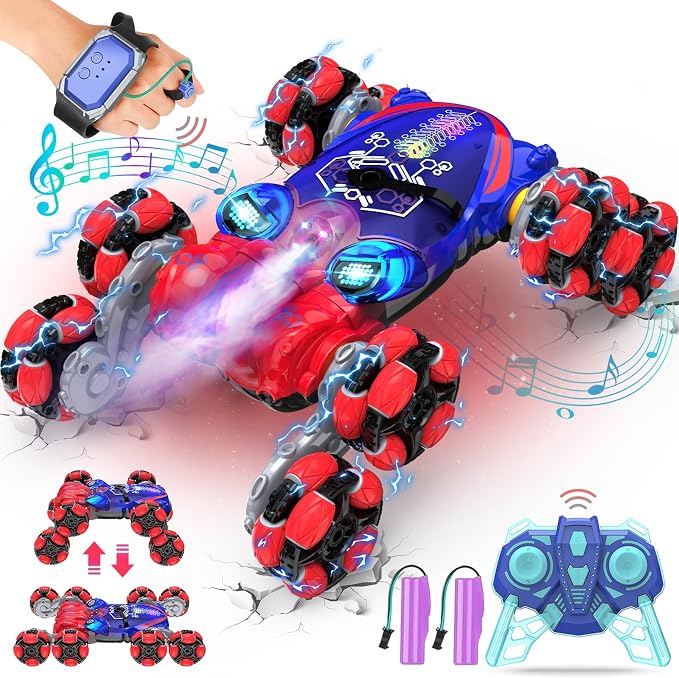 Remote Control Car, 8WD Gesture Sensing RC Car, 2.4GHz RC Stunt Cars Boys Toys by Paaxido