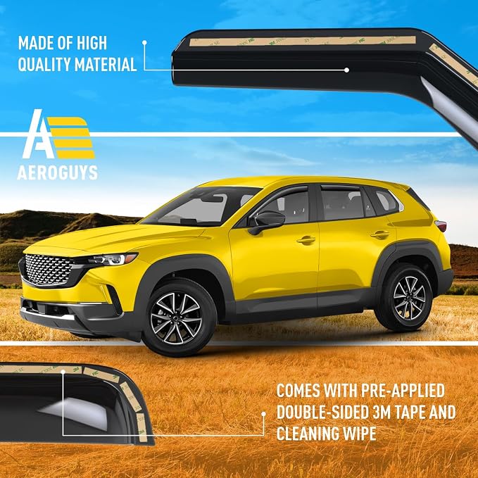 Extra Durable Window Deflectors in-Channel Window Visors Rain Guards Fit - Image 5