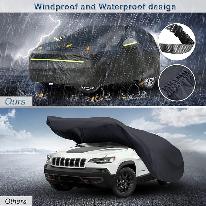 Full Car Cover for Jeep Grand Cherokee All Weather Waterproof Windproof 6 Layer - Image 4