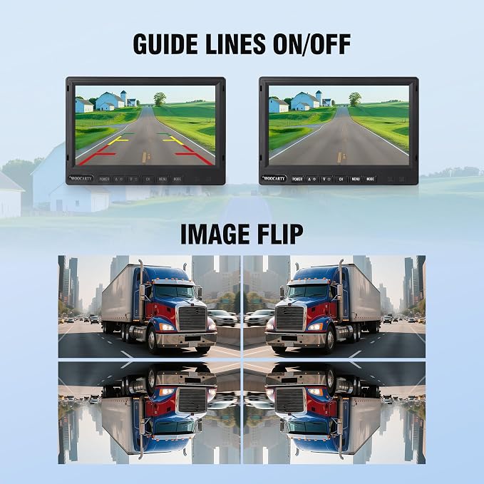 7-inch AHD1080P Wired RV Backup Camera System, IP69k Waterproof IR Night Vision - Image 6