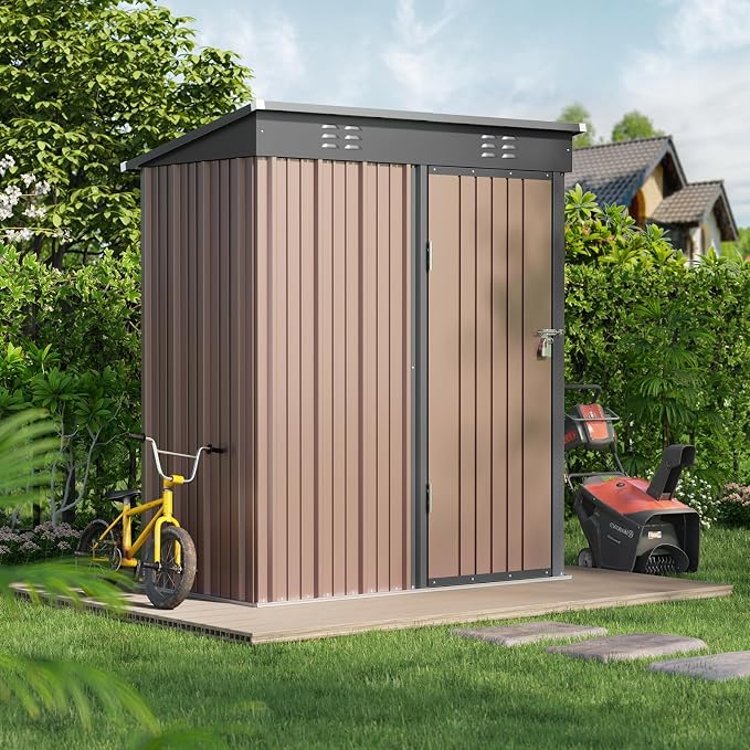 Bealife Outdoor Storage Shed Clearance, Metal Outdoor Storage Cabinet, - Image 4