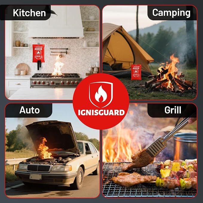 Emergency Fire Blanket for Home and Kitchen, Fiberglass Fire Blankets Emergency - Image 6