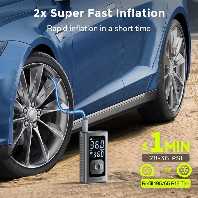 Syncwire Tire Inflator Portable Air Compressor - Image 2