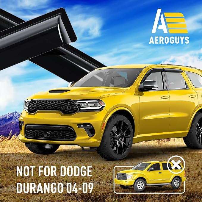 Extra Durable Window Deflectors Tape-On Window Visors Rain Guards Fit - Image 3