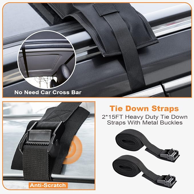 Golkcurx Universal Soft Roof Rack Pads - Image 3