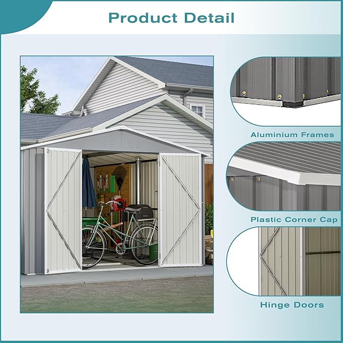 Large Outdoor Storage Shed, Utility Tool Shed Storage House - Image 5