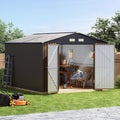10x12 FT Outdoor Metal Storage Shed by Unknown