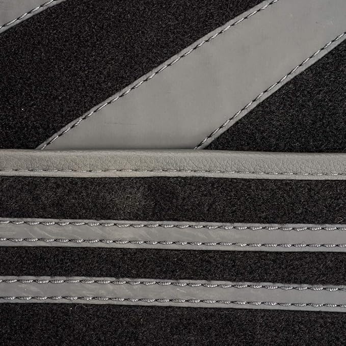 CAR PASS Carpet Car Floor Mats, Edge Leather Waterproof Car Mats - Image 6