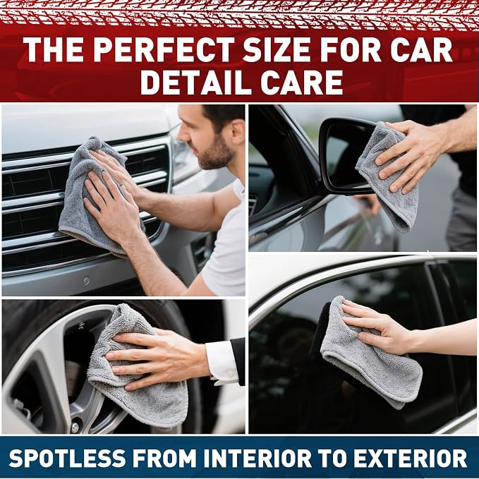Microfiber Cleaning Cloths Bulk-50 Pack, Ultra Absorbent Microfiber Towel Weave - Image 5