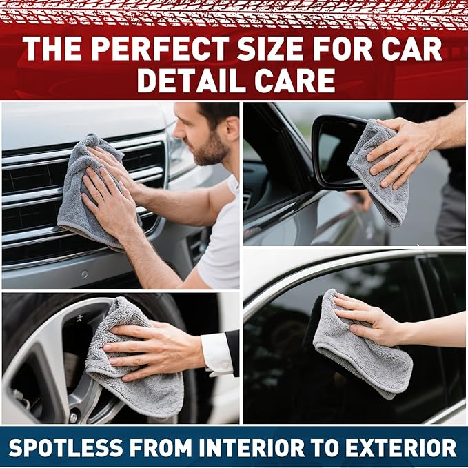 Microfiber Cleaning Cloths Bulk-400 Pack, Ultra Absorbent Wash Cloths, - Image 5