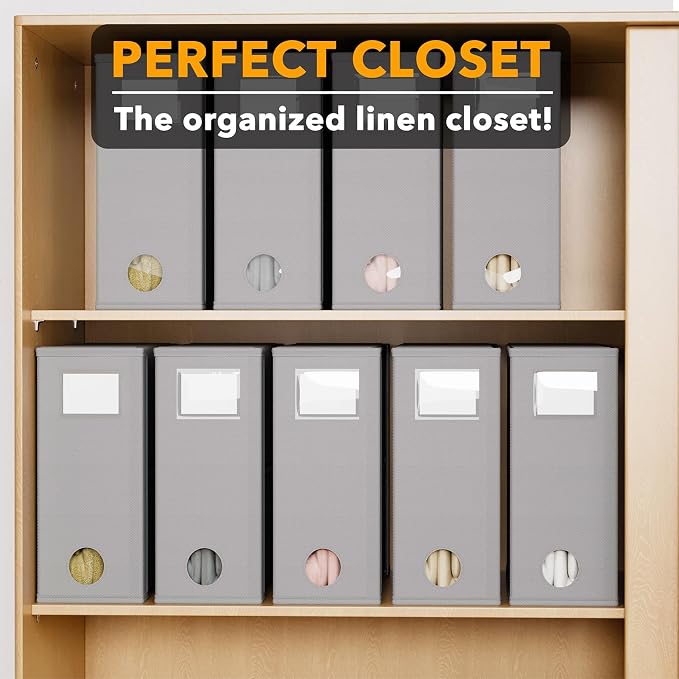 SpaceAid 9 Pack Bed Sheet Organizers and Storage, Foldable Sheet Organizer - Image 5