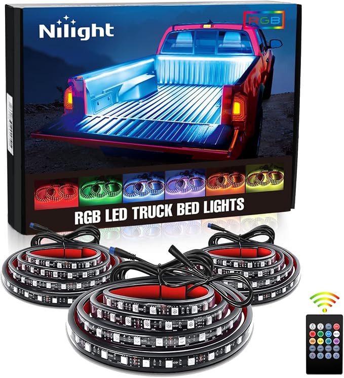 Nilight 3PCS 60 Inch RGB Truck Bed Light Strip Kit 270 LED Neon Accent Lights by Nilight