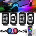 4 Pods 84 LEDs 5 Sides RGB Rock Lights, App/Remote Control Rock Lights by AutoBuero