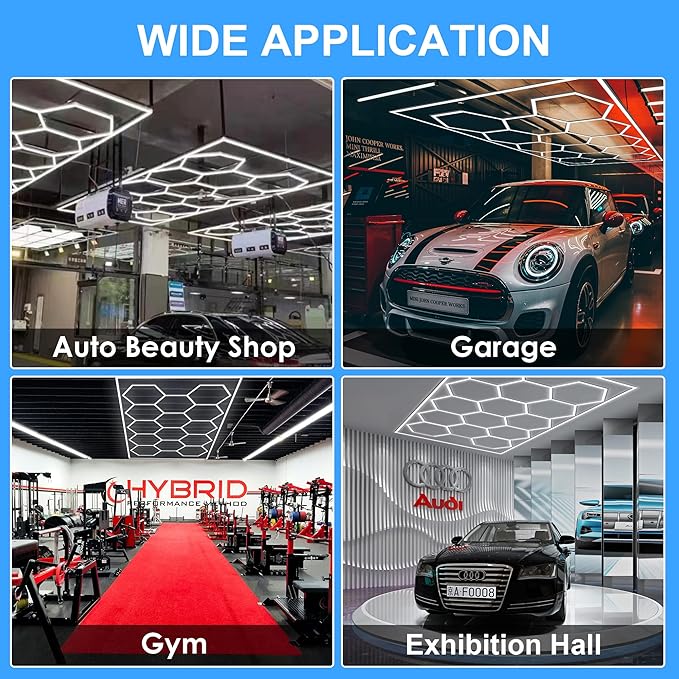 MODERN Hexagon Garage Light: Higher Brightness 720W 86400 Lumens Hexagon Led - Image 6