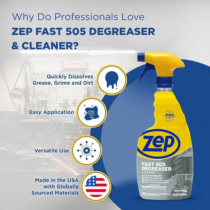 Zep Fast 505 Cleaner and Degreaser - 32 oz - ZU50532 - Great - Image 3