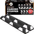 Xpose Safety 48" Heavy Duty Rubber Parking Stopper – 10 Pack Wheel Blocks by XposeSafety