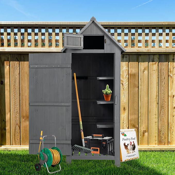 30.3" L X 21.3" W X 70.5" H Outdoor Storage Shed - Image 3
