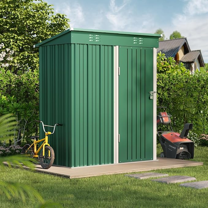 Bealife 5' x 3' Outdoor Storage Shed Clearance, Metal Outdoor Storage Cabinet - Image 4