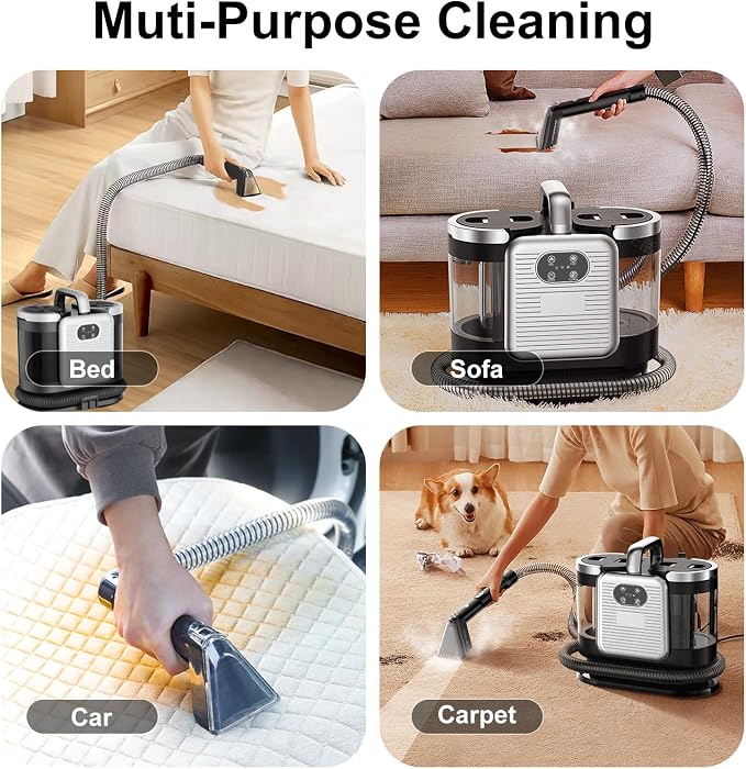 Upholstery Steam Cleaner for Couch & Furniture – 1650W 15KPa Powerful Suction - Image 5
