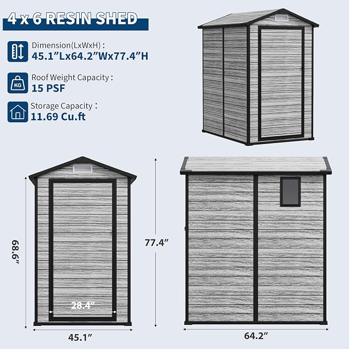 Weather-Resistant Resin Shed - Image 2