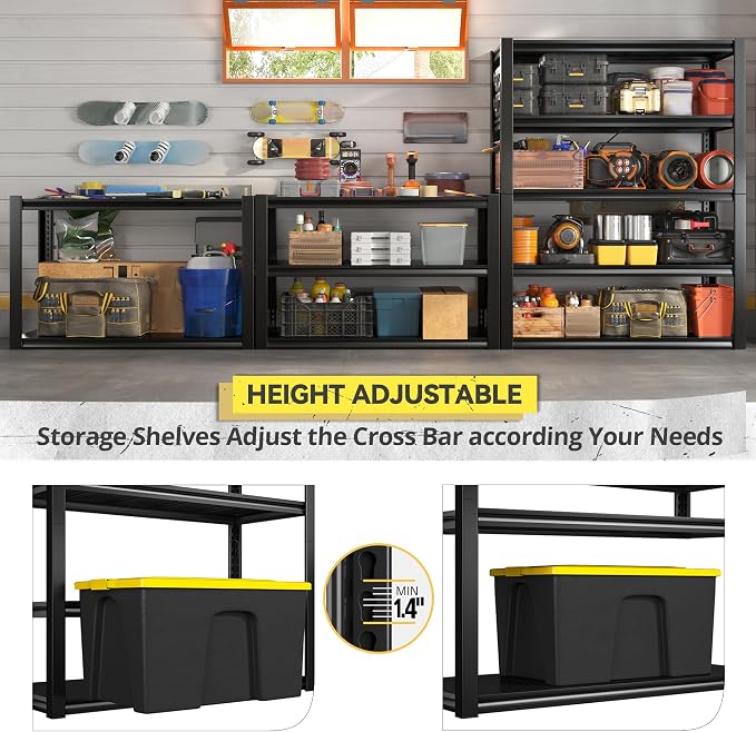 REIBII Garage Shelving Heavy Duty Garage Storage Shelves, Extra Large - Image 5