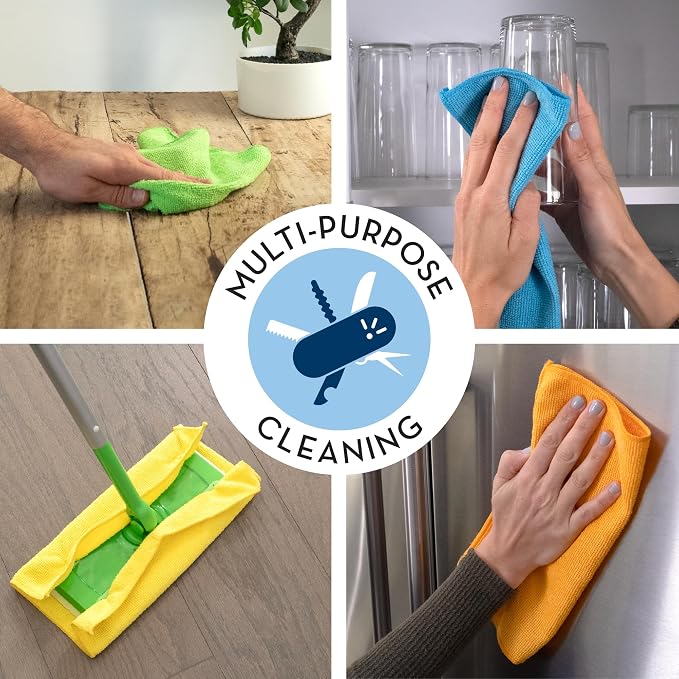 S&T INC. 200 Pack Microfiber Cleaning Cloth, Bulk Towels - Image 4
