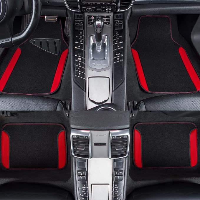CAR PASS Rainbow Waterproof Universal Fit Faux Leather Car Carpet- Anti-Slip - Image 3
