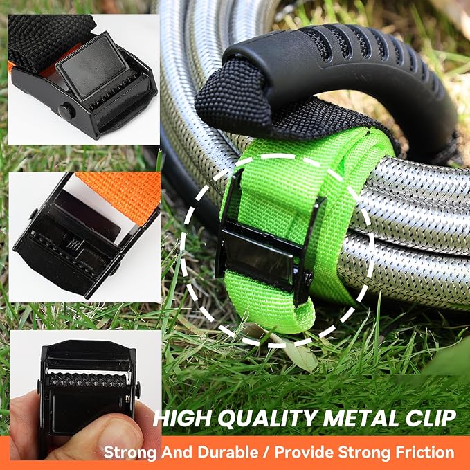 Heavy Duty Storage Straps with Handle and Easy Adjustable Steel Black Lock - Image 4