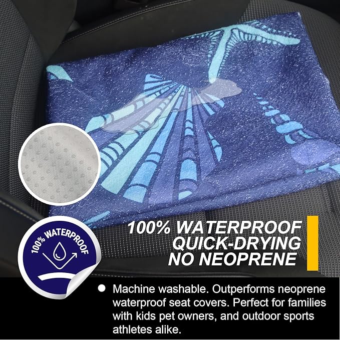 Back Seat Cover for Car Trucks Van SUV, Waterproof Rear Bench Towel Seat Covers - Image 3