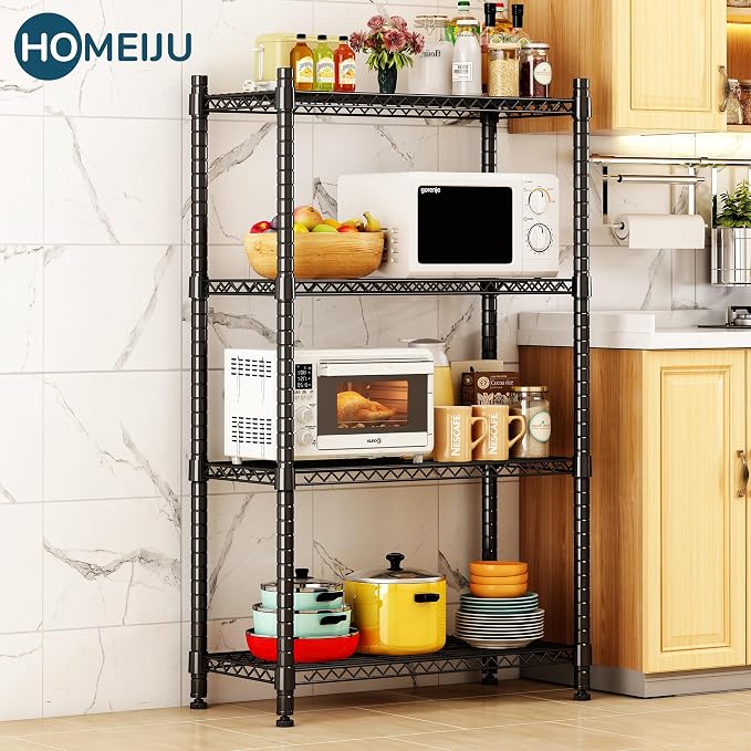 Homeiju 4 Tier Shelving Unit, Heavy-Duty Height Adjustable Storage Rack 1300 - Image 5