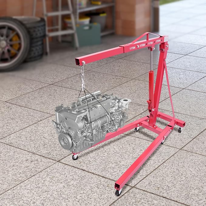 Folding Engine Crane 1 Ton Folding Engine Hoist 2200lbs Hydraulic Crane - Image 5
