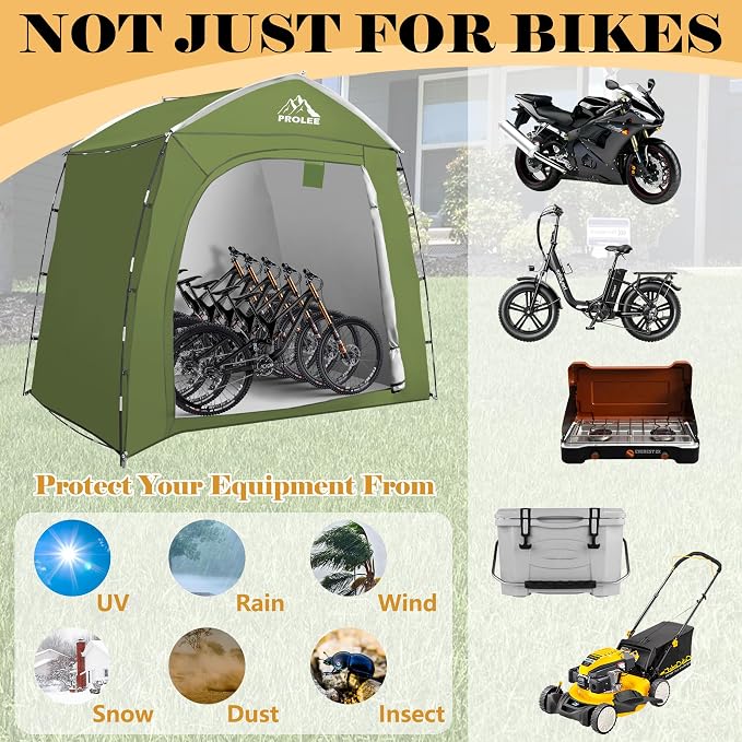 Bike Storage 7.3 x 5ft, Outside Storage Waterproof Oxford Fabric - Image 2