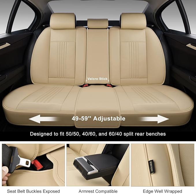 Car Seat Covers Full Set, Front and Rear Seat Covers - Image 6