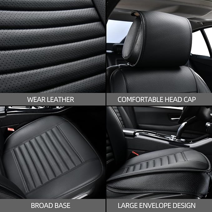 2pc Car Seat Covers, Luxury Car Protectors, Universal Anti-Slip Driver Seat - Image 3