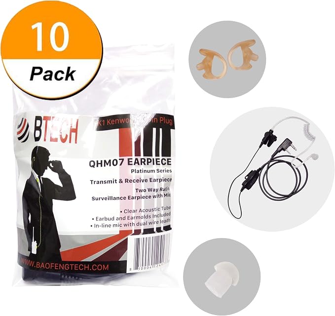 BTECH QHM07 Platinum Series Noise-Cancelling Earpiece - Image 6